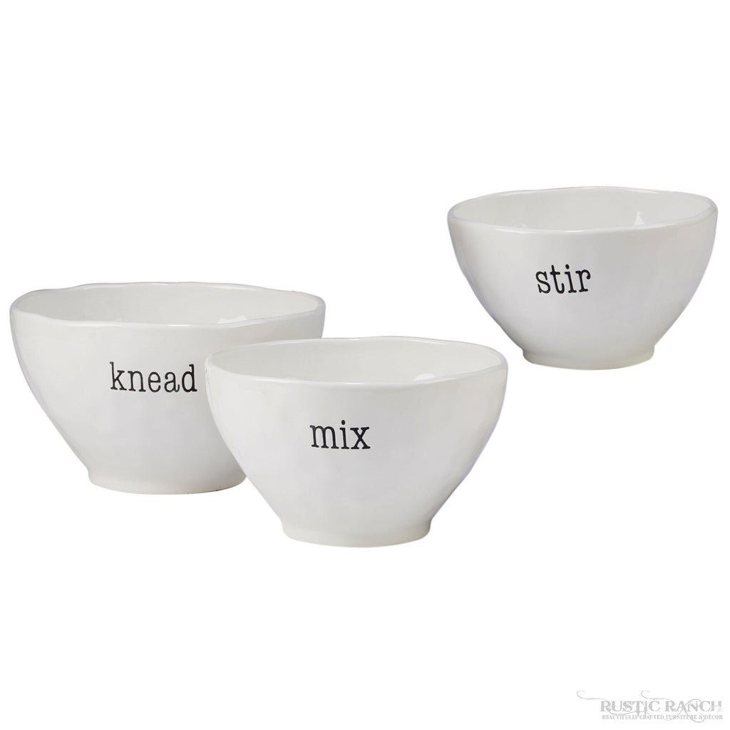 Just Words Mixing Bowls-Rustic Ranch