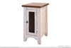 Pueblo White Chair Side Table-Rustic Ranch