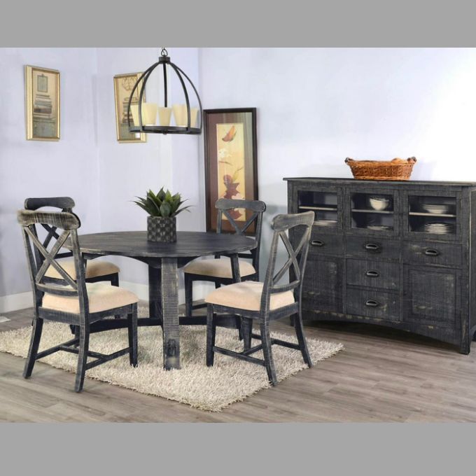Farmhouse Round Dining Table - Five Colours available at Rustic Ranch Furniture in Airdrie, Alberta